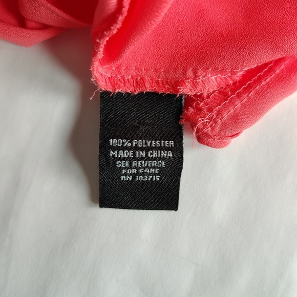 Zac & Rachel Orange Sleeveless Top Size Medium Layered Asymmetrical Chain Detail - Picture 12 of 12